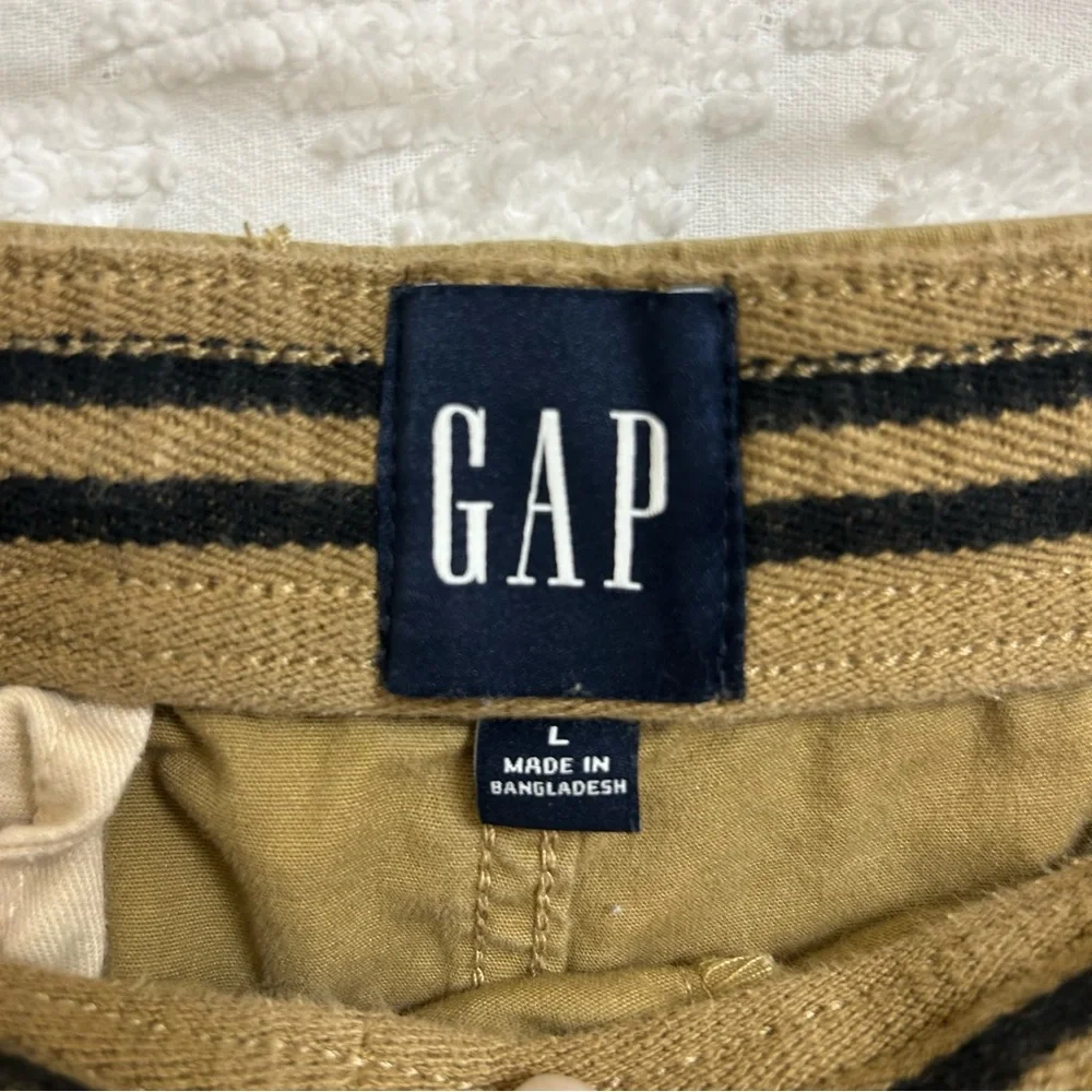 Gap Stretch Twill Pull On Drawstring Jogger Shorts in Antique Bronze Khaki Brown